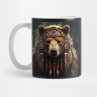 Spirit of the Wild: Native American Bear Art Print - Indigenous Wildlife Decor Mug